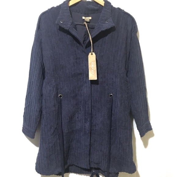 ANAMA Corduroy indigo coat - Picture 4 of 8
